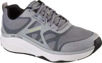 Skechers Mens Dlux Fit Low Top Running Sneakers in Grey - Size UK 7.5