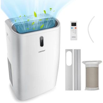 Costway Costway Calefacci&oacute;n 14000btu Aire Acondicionado Port&aacute;til 5 En 1 Con Calentador Deshumidificador Ventilador Y Modo Sleep/temporizador 24 Horas Y 3 Velo
