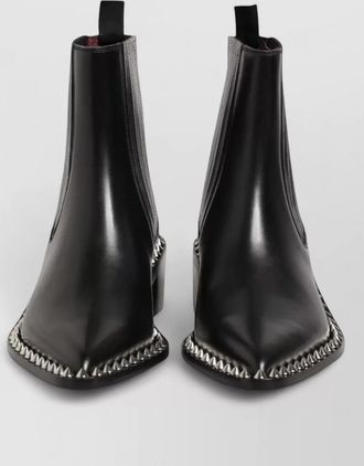 Dolce & Gabbana leather studded chelsea ankle boots