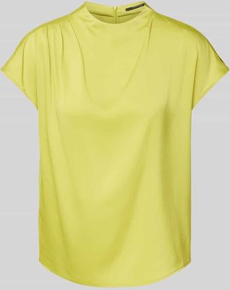 Comma Regular Fit Blusenshirt mit Raffungen in Gruen, Gr&ouml;&szlig;e 42