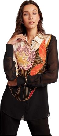 Ted Baker Dames/Dames Bloemenblouse met lange mouwen (Zwart)