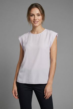 Boss Orange by Hugo Boss Shirtbluse BOSS ORANGE Irnette Premium Damenmode, Damen, Gr. 36, light, pastel lila 533, Web, Obermaterial: 60% Cupro, 40% Viskose, unifarben, regular