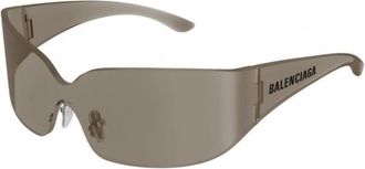 Balenciaga Accessoires, unisex, Bruin, ONE Size, Nylon, Bb 0421S 002 Zonnebrillen