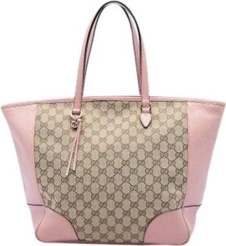 Gucci Pre-owned Bree Tote - Dames - Vintage Shopper - Beige - ONE Size - Leer - Vintage