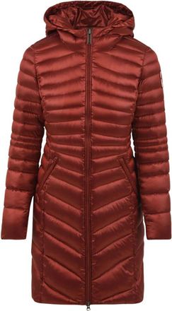 Bomboogie Stijlvolle bordeauxrode damesjas Cw 3896 - Dames - Parka Jassen - Bruin - S - Leer - Jassen