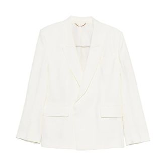 Victoria Beckham Blazers, female, White, Size: 2XS Giacca un petto e mezzo
