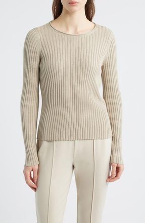 Eileen Fisher Rib Sweater in Papyrus at Nordstrom, Size Xx-Small