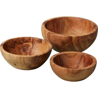 Be Home Olive Wood Nesting Bowls - Set of 3 at Nordstrom