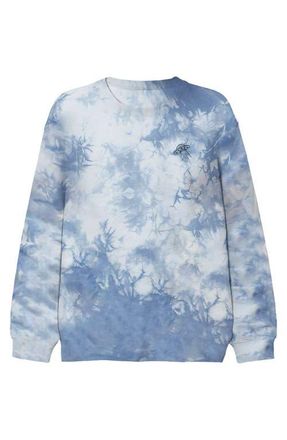 Dalix UFO Tie Dye Crewneck Sweatshirt in Tie Dye Blue at Nordstrom, Size Xxx-Large