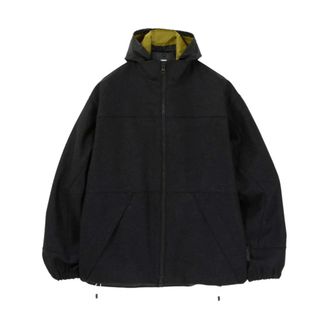 GR10K Winter Jackets, male, Gray, M, Panno Hooded Jacket