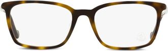 Moncler tortoiseshell-effect rectangular-frame glasses - men - Acetate - One Size - Brown