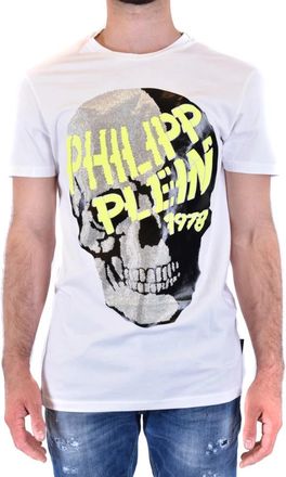 Philipp Plein Wit T-shirt - Heren - T-shirts - Wit - L - Katoen - Tops