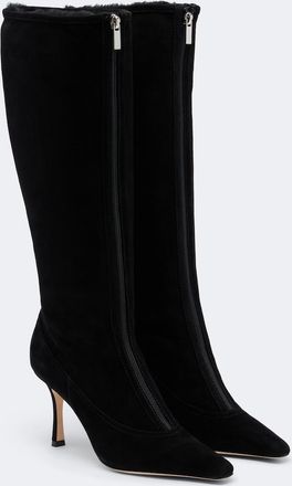 Jimmy Choo London Botas altas Jozi de ante con borrego