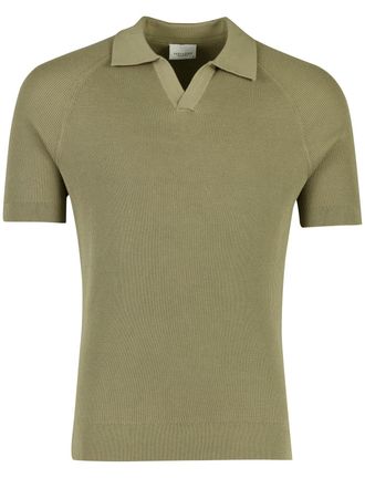 Profuomo Poloshirt groen profuomo knitted normale fit