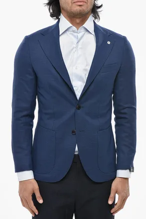 Gi Capri Giacca in Lana Vergine Semifoderata con Spilla Decorativa Gi Capri