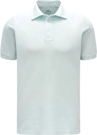 Fedeli Washed Cotton Polo - Heren - Polos - Blauw - L - Katoen - Tops