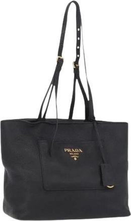 Prada Pre-owned Vintage Tote Bag - Dames - Vintage Shopper - Zwart - ONE Size - Leer - Vintage