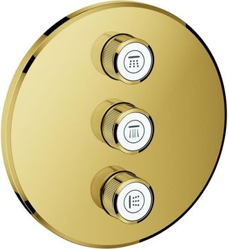GROHE V&aacute;lvula Oculta Triple Smart Control 29122 Fms Redondo Dorado Brillante