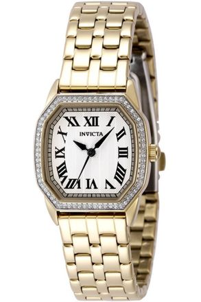 Invicta Wildflower 49000 Dames Horloge - Quartz Uurwerk - Roestvrij Staal met zilveren Wijzerplaat - 27mm