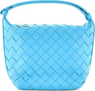 Bottega Veneta Wallace Intrecciato Nappa leren schoudertas - Blauw