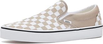 Vans Classic Slip-On Athletic Shoes Color Theory Checkerboard Mushroom : Mens 10.5 - Womens 12 Medium, Canvas
