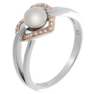 Orphelia Dames 925 Zilveren Ring - Zilver/Roze ZR-7233