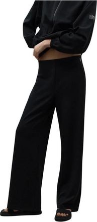 Ecoalf Zwarte Broek 319 - Dames - Wijde Broeken - Zwart - S - Polyester - Broeken