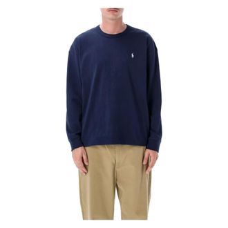 Polo Ralph Lauren Sweatshirts, male, Blue, Size: XL Heavyweight L/S Tee