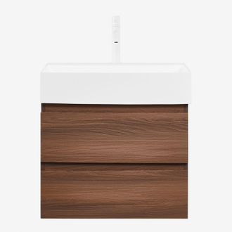 Sklum Sklum - Conjunto De Mueble De Ba&ntilde;o En Madera Y Chapa De Fresno Con Lavabo Integrado Ona