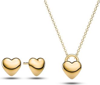 Sif Jakobs Jewellery Valentine Julia Jewelry Set 2 in 18K Gold Plated/white at Nordstrom