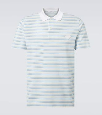 Prada Striped cotton polo shirt
