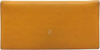 Carolina Herrera Tweedehands leren portemonnees - Dames - Vintage Accessoires - Geel - ONE Size - Vintage
