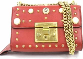 Gucci Pre-owned Pearl Cross Body Bag - Dames - Vintage Schoudertas - Rood - ONE Size - Vintage