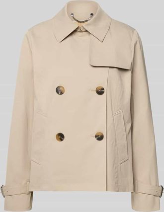 Michael Kors Trenchcoat mit Knopfverschluss in Sand, Gr&ouml;&szlig;e XL