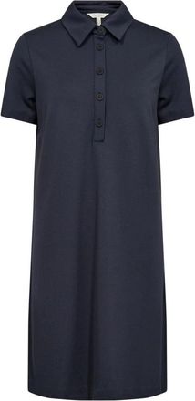 Part Two Elegante Middernacht Jurk met Korte Mouwen - Dames - Korte kleedjes - Blauw - M - Kleedjes