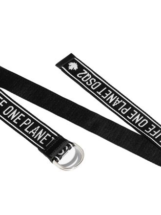 Dsquared2 Mens Logo Industrial Tape Belt Black Accessories >