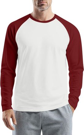 Generic Casual Shirts for Men UK, Long Sleeve T Shirts Crew Neck Tee Breathabal Quick Dry Performance Sports Gym Tops Polo Shirts Mens T White Shirt Smart Cas