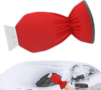 OEM Raspador De Hielo Con Guante - Pala Para Nieve De Coche - Limpieza De Parabrisas - Aislamiento T&eacute;rmico - 355 X 16 Cm - Rojo