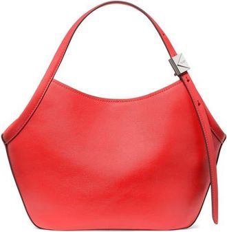 Kate Spade New York small deco fine grain leather tulip top handle bag in Heirloom Tomato at Nordstrom