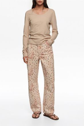 Bimba & Lola BARREL - Dots Denim Trousers in Watercolor Dots at Nordstrom, Size 36 Eu