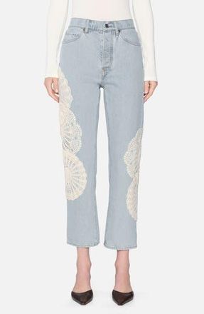 Frame Denim The Crochet Straight Leg Ankle Jeans in Wisp at Nordstrom Rack, Size 27