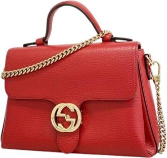 Gucci Pre-owned Handbags, female, Red, Size: ONE SIZE Pre-owned Vintage Handbag