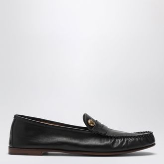 Versace Black Guanto loafers in calf leather