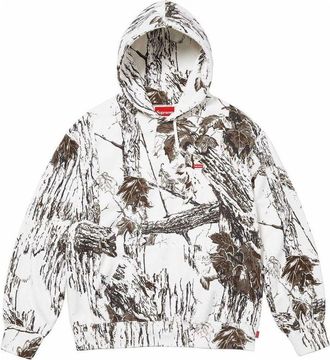 SUPREME Small Box Hooded Sweatshirt White Black SUP-SS24-012