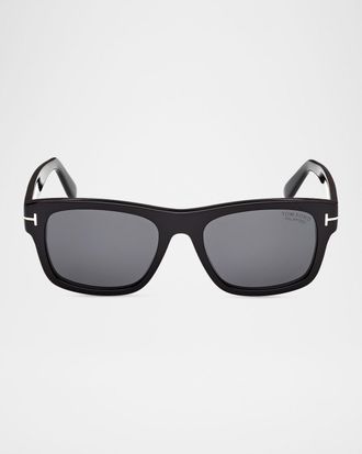 Tom Ford Smith 55mm Rectangular Sunglasses