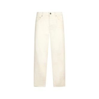 Roberto Cavalli Straight Jeans, male, Beige, Size: W30 Classic Denim Jeans