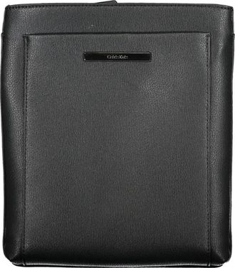 Calvin Klein Elegante Schoudertas met Contrasterende Details - Heren - Schoudertassen - Zwart - ONE Size - Polyester - Tassen