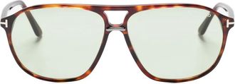 Tom Ford Eyewear Occhiali da sole Bruce con montatura stile pilota - Marrone
