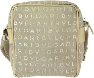 Bulgari Pre-owned Vintage Schoudertas - Dames - Vintage Schoudertas - Beige - ONE Size - Leer - Vintage