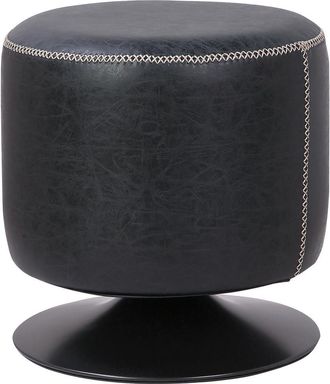 New Pacific Direct Gaia PU Leather Round Ottoman